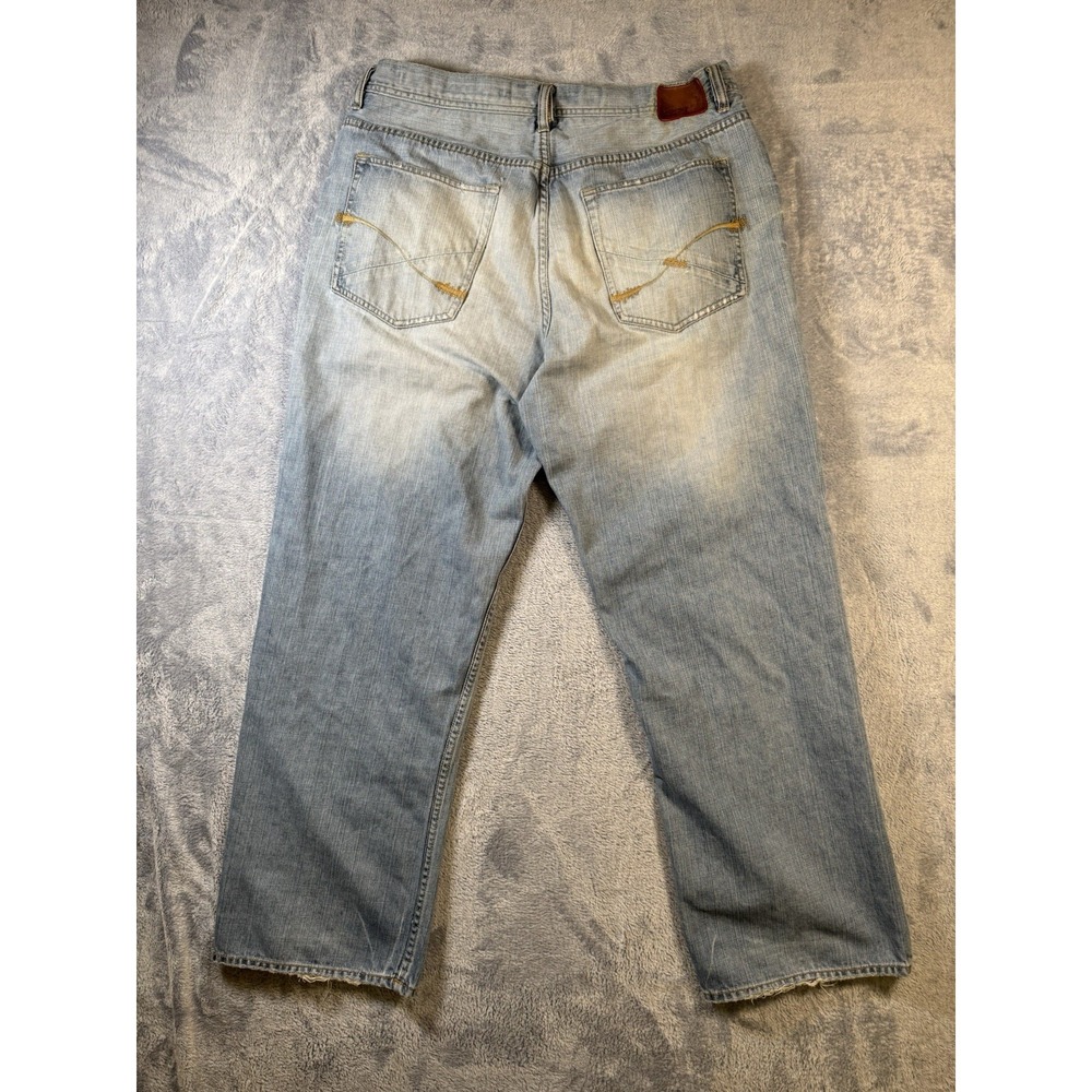 Ecko Unltd. Denim Foundry Low Rise Straight Leg Light Wash Blue Jeans 32 - Picture 4 of 9